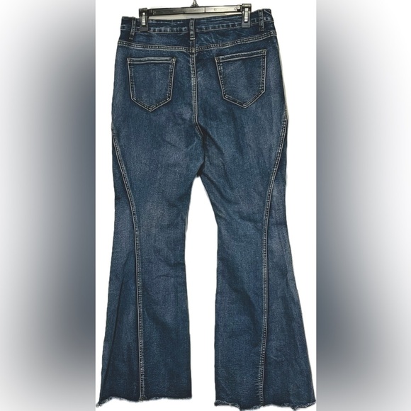 Allegra K Vintage Bell Bottoms Women's Flare High Waist Stretch, Women’s, Large - Picture 3 of 11